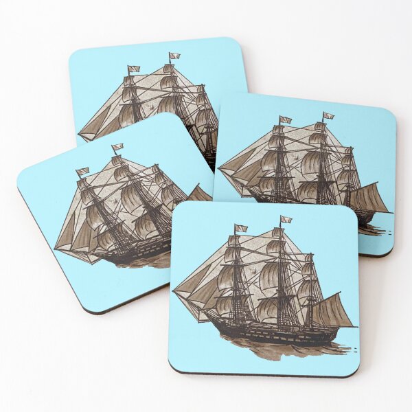 Item preview, Vintage 17th Century Pirate Ship Sketch | Maritime Decor, Historical Sailing Illustration designed and sold by Based History.
