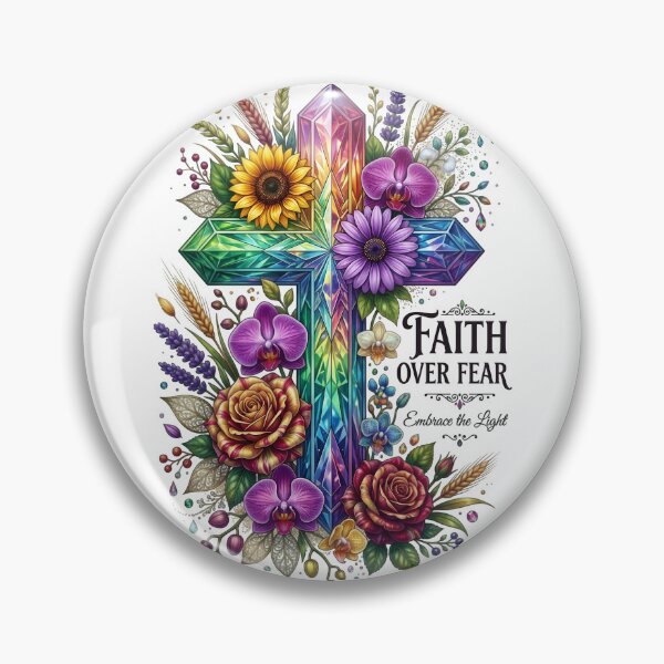 Item preview, Faith Over Fear Crystal Cross designed and sold by Sovereign Supply Co..