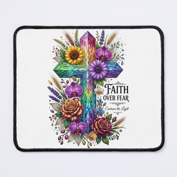 Item preview, Faith Over Fear Crystal Cross designed and sold by Sovereign Supply Co..