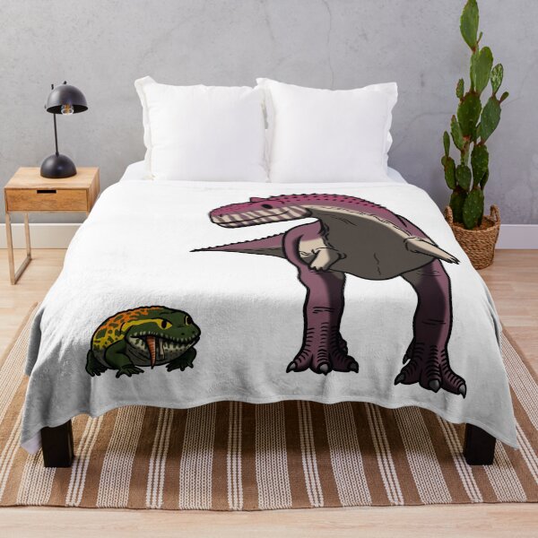 Item preview, Snacktime with Beelzebufo and Majungasaurus designed and sold by PalaeoBros.