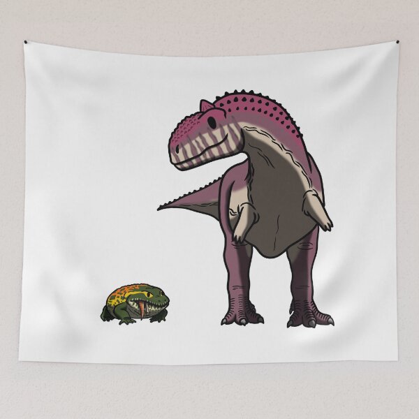 Item preview, Snacktime with Beelzebufo and Majungasaurus designed and sold by PalaeoBros.