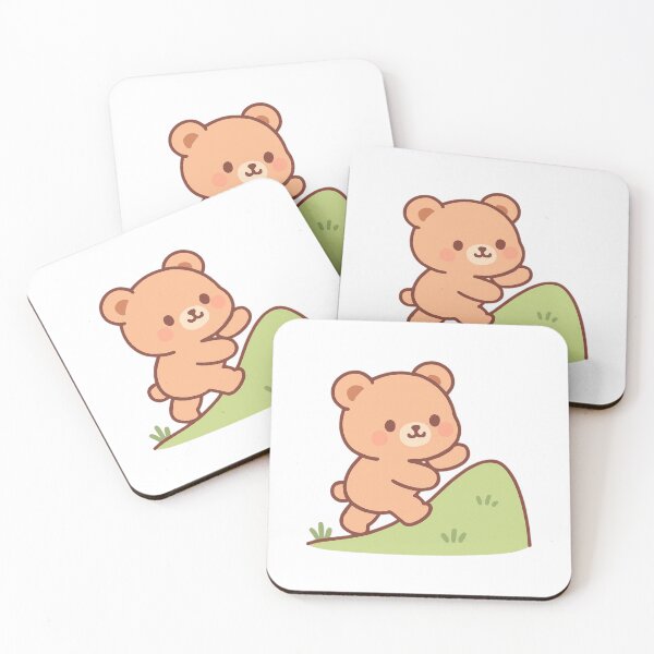 Item preview, Keep Going Bear - Positive Motivation Kawaii Sticker designed and sold by foryouandyours.
