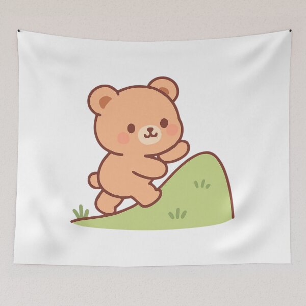Item preview, Keep Going Bear - Positive Motivation Kawaii Sticker designed and sold by foryouandyours.