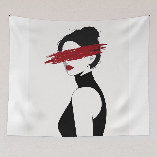 Item preview, Red Brushstroke Woman  designed and sold by Studio pod Burom.