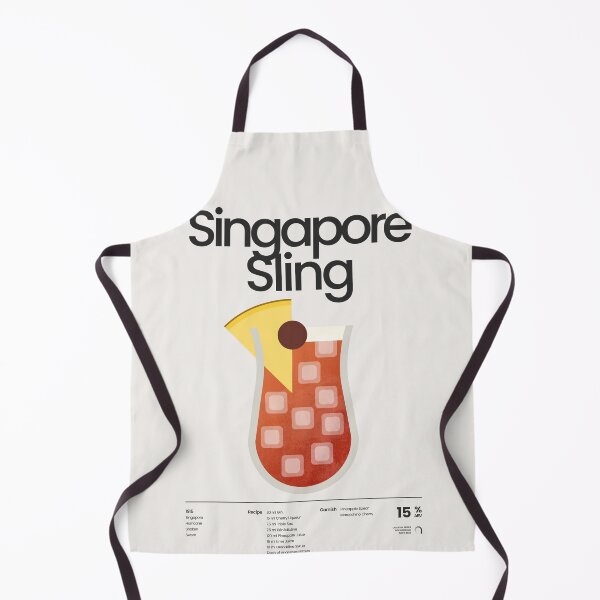 Item preview, Singapore Sling Cocktail Minimalist Illustration designed and sold by archetype prints.