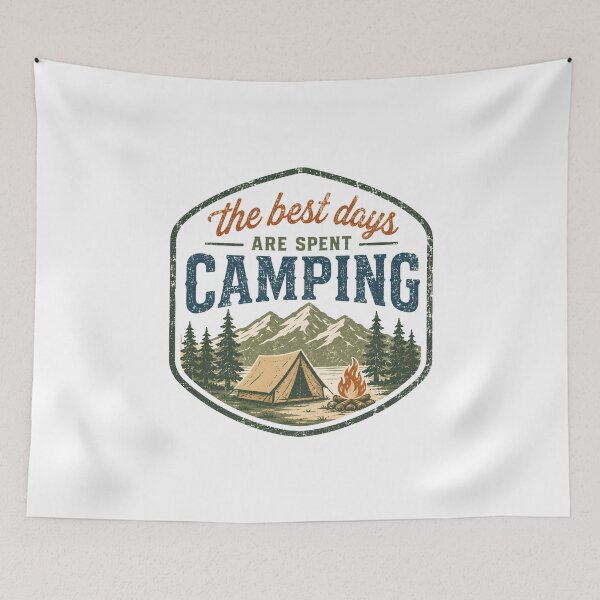 Item preview, The Best Days Are Spent Camping designed and sold by DemureArtsy.