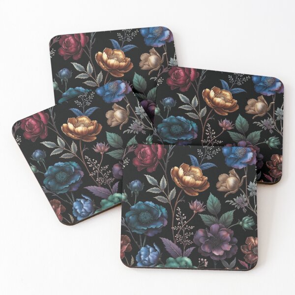 Item preview, Midnight Botanical Elegance Pattern | Dark Floral Garden Design | Luxury Vintage Flower Artwork designed and sold by GalleryPeak.