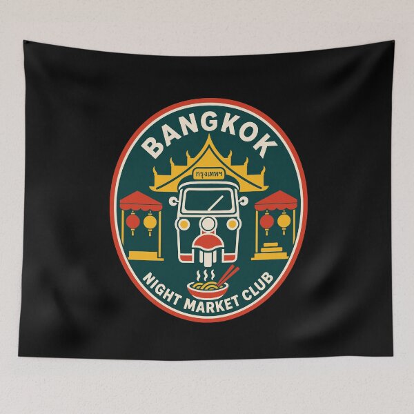 Item preview, Bangkok Night Market Tuk Tuk Street Food Badge designed and sold by Lyfeinsights.