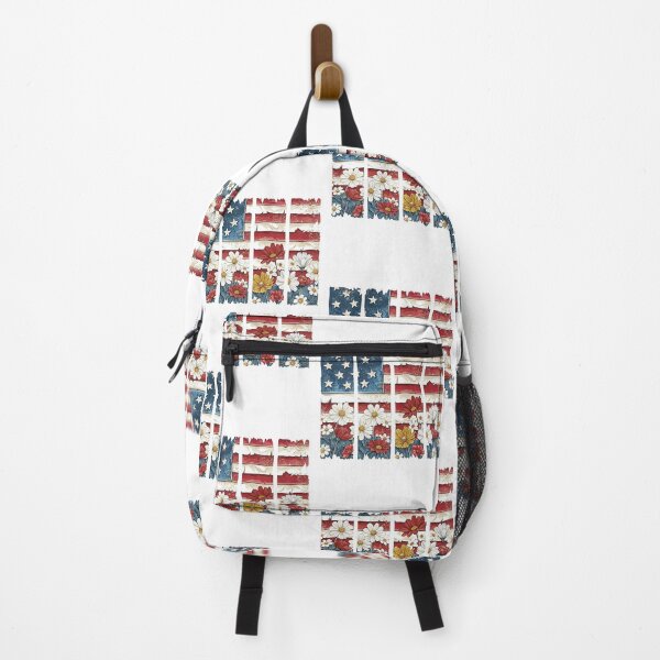 Item preview, Floral American Flag flowers Patriotic 4th July gift designed and sold by Amzkao.