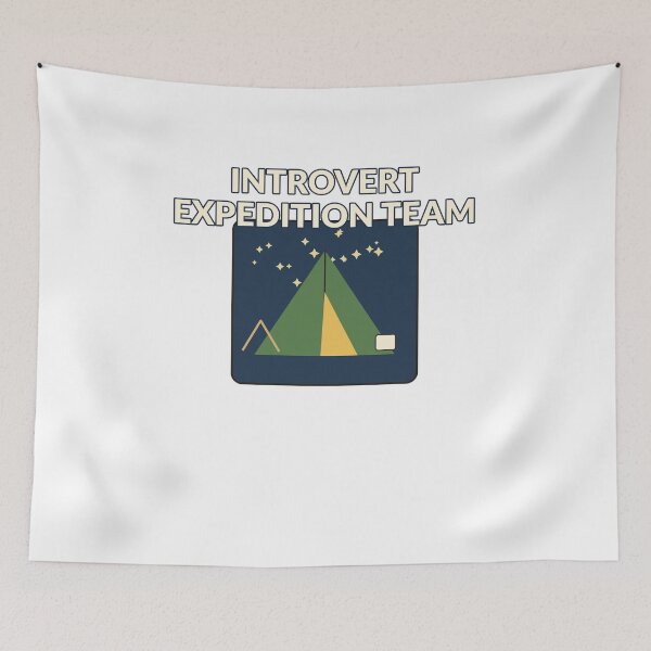 Item preview, Introvert Expedition Team – Funny Camping Tent Design designed and sold by Cozy Oddities Studio.