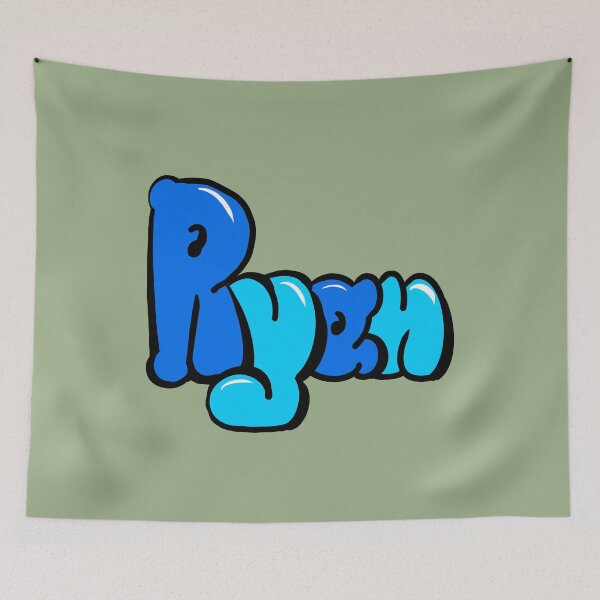 Item preview, Ryan Blue Graffiti Bubble Letters Name Design designed and sold by Artonmytee.