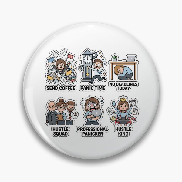 Item preview, Kawaii Deadlines Suck Sticker Pack - Cute Stress & Hustle Puns designed and sold by SimpleP.