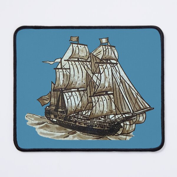 Item preview, Colonial Era Ship Illustration | Vintage 17th Century Pirate Ship Sketch designed and sold by Based History.