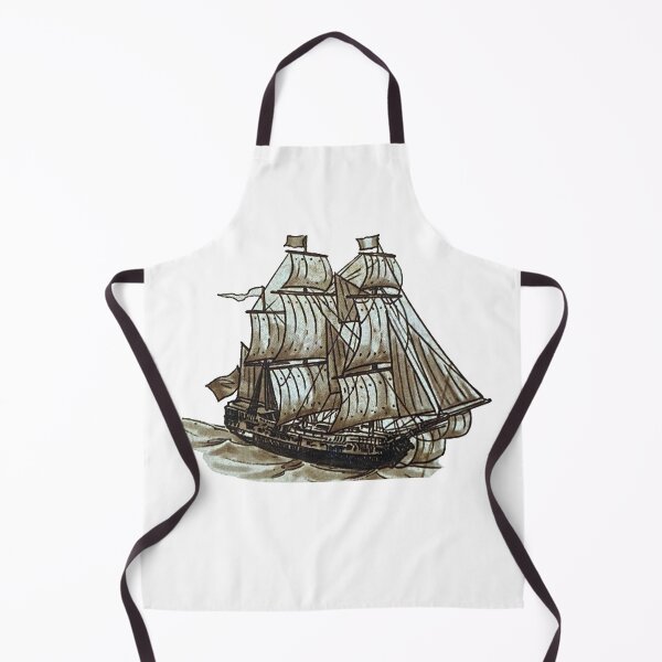 Item preview, Colonial Era Ship Illustration | Vintage 17th Century Pirate Ship Sketch designed and sold by Based History.