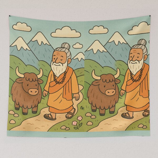 Item preview,  Peaceful Path with the Sadhu designed and sold by krazzyremo.