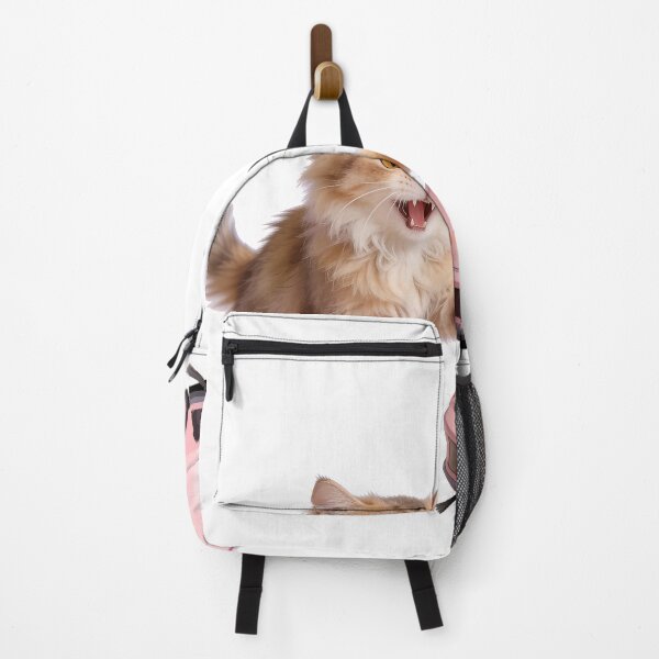 Item preview, Bossy Ginger Cat & Guilty Pink Robot Vacuum designed and sold by OksArtStudio.