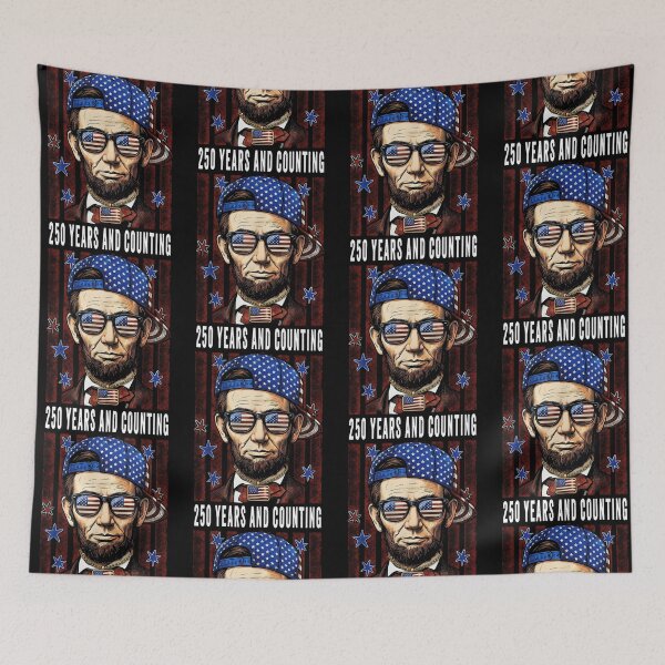 Item preview, Abe Lincoln 250 Years Later And Counting USA Flag 4th Of July designed and sold by b3ida-zl.