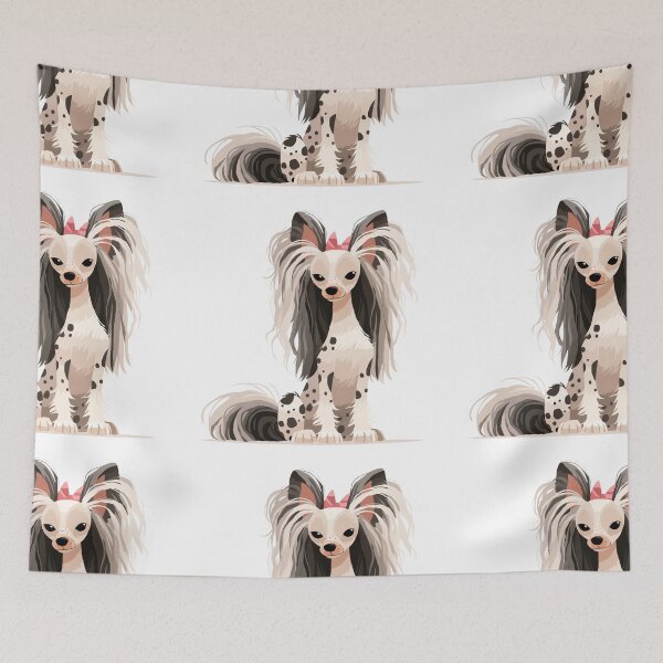 Item preview, Cute Chinese crested puppy dog designed and sold by MendaciousMina.
