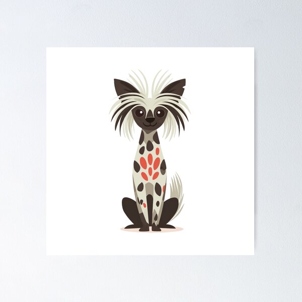 Item preview, Cute Chinese crested puppy dog designed and sold by MendaciousMina.