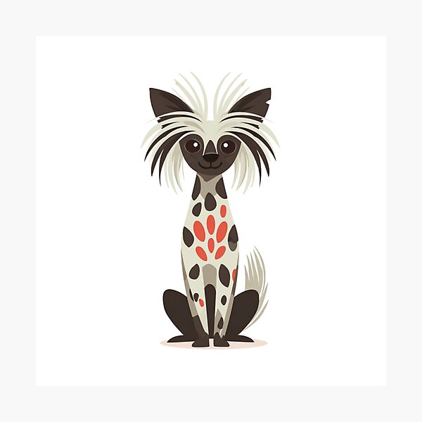 Item preview, Cute Chinese crested puppy dog designed and sold by MendaciousMina.