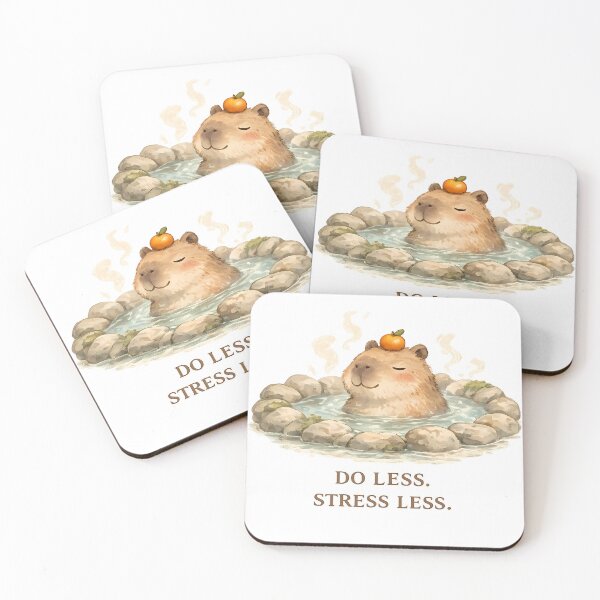 Item preview, Do Less Stress Less Capybara Shirt – Cute Relaxing Animal Tee, Cozy Self Care T-Shirt designed and sold by Gremlin Hours.