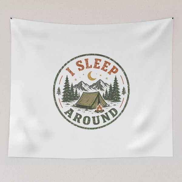 Item preview, Funny Camping I Sleep Around designed and sold by DemureArtsy.