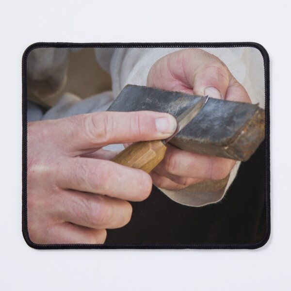 Item preview, Craftsman Sharpening Knife On Whetstone With Careful Hands And Wooden Handle Tool designed and sold by Nmallia.