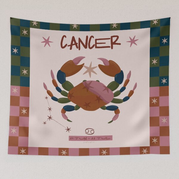 Item preview, Cancer Zodiac – Celestial Astrology Illustration  designed and sold by prikanashiro.