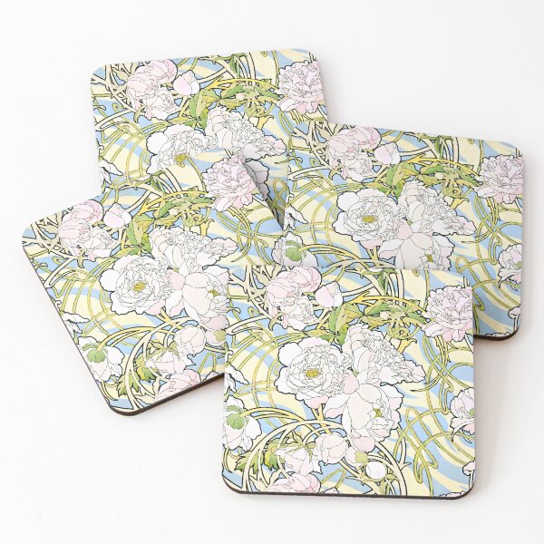 Item preview, Alphonse Mucha - Peonies designed and sold by Jon-Baran.