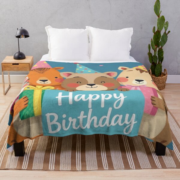 Item preview, Animal Friends Party Happy Birthday Card designed and sold by IntelliMindDesigns.