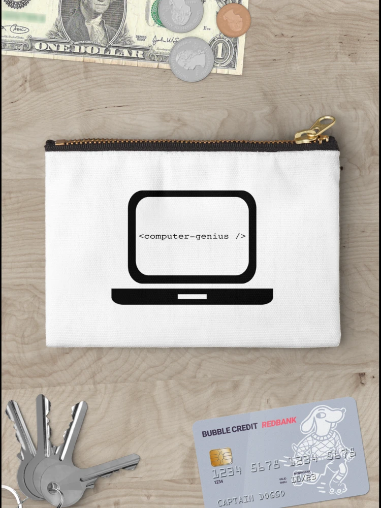 Thumbnail 3 of 4, Zipper Pouch, Computer genius designed and sold by KeepOnCoding.