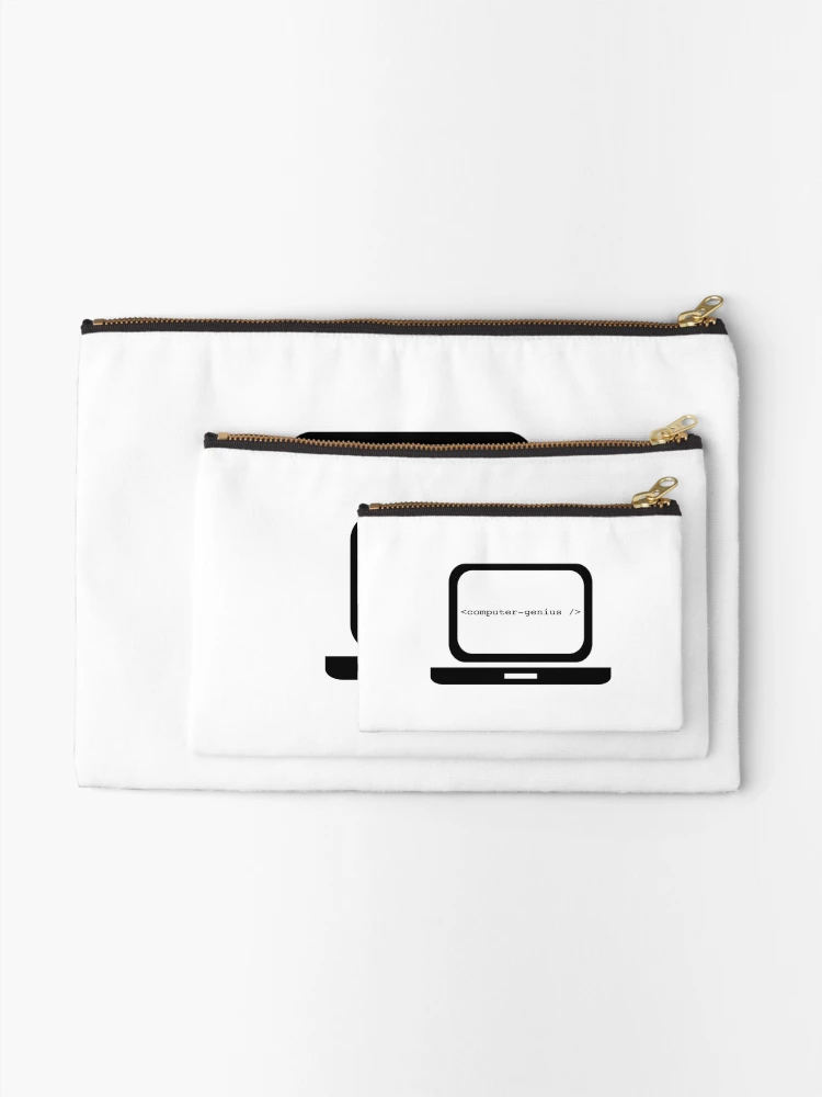 Thumbnail 2 of 4, Zipper Pouch, Computer genius designed and sold by KeepOnCoding.