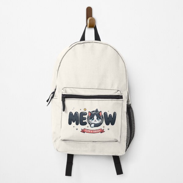 Item preview, Meow Cute and Cuddly Tuxedo Cat Typography Sticker designed and sold by PixelQ.