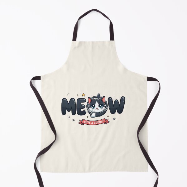 Item preview, Meow Cute and Cuddly Tuxedo Cat Typography Sticker designed and sold by PixelQ.