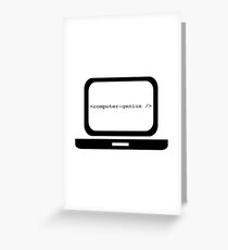 Computer genius Greeting Card