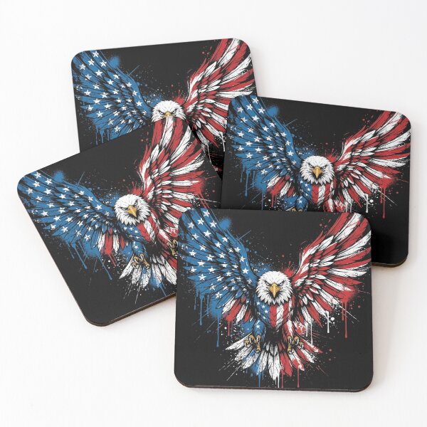 Item preview, Patriotic American Eagle Grunge Flag Art Spatter Graphic designed and sold by longngusuc.