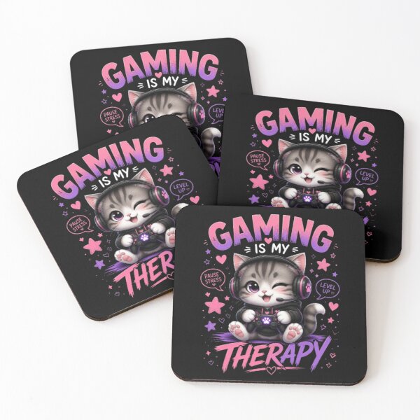 Item preview, Gaming Is My Therapy Cat Tee designed and sold by Stylestickers55.