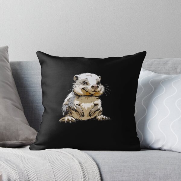Item preview, Abstract Otter Portrait Illustration designed and sold by Timowo Studio | Fine Line Wildlife Art & Modern Nature Graphics.