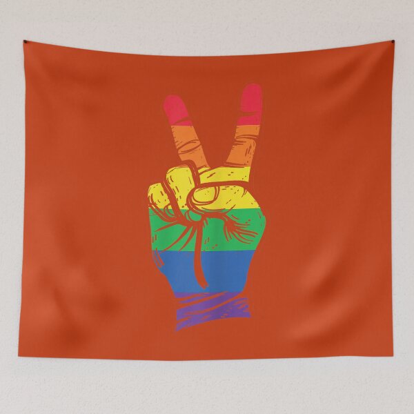 Artikelvorschau, LGBT-Pride-Flagge, Friedenszeichen, Pride-Monat entworfen und verkauft von MacosLucia.