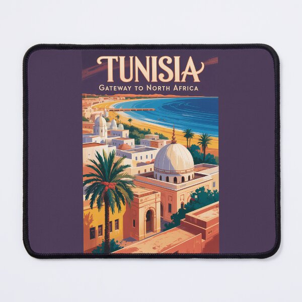 Item preview, Tunisia Skyline Illustration Travel Art Vintage designed and sold by KrisSidDesigns.