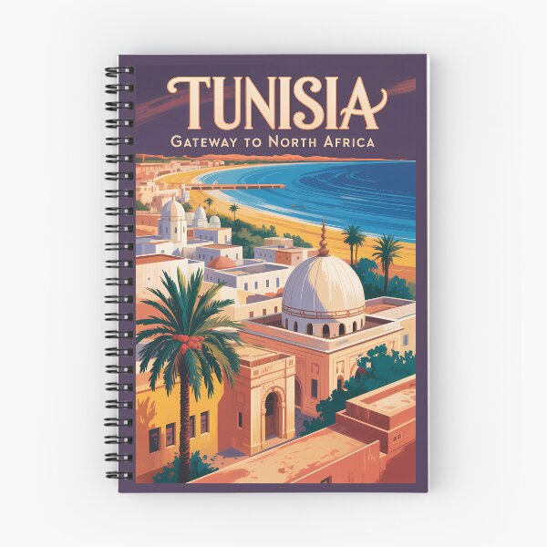Item preview, Tunisia Skyline Illustration Travel Art Vintage designed and sold by KrisSidDesigns.