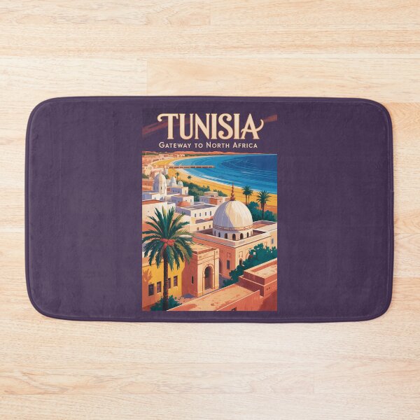 Item preview, Tunisia Skyline Illustration Travel Art Vintage designed and sold by KrisSidDesigns.