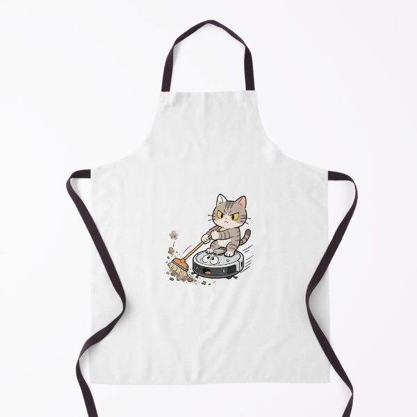 Item preview, Happy Gray Cat Riding Robot Vacuum  designed and sold by OksArtStudio.