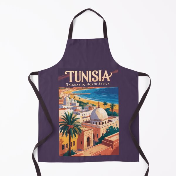 Item preview, Tunisia Skyline Illustration Travel Art Vintage designed and sold by KrisSidDesigns.