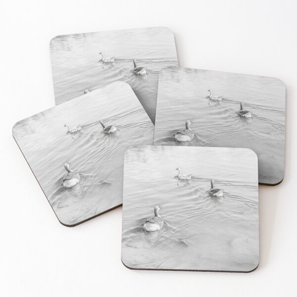 Item preview, Geese on the Lake Pencil Sketch – Parc Paysager Saint-Nazaire designed and sold by KiwiPurple.