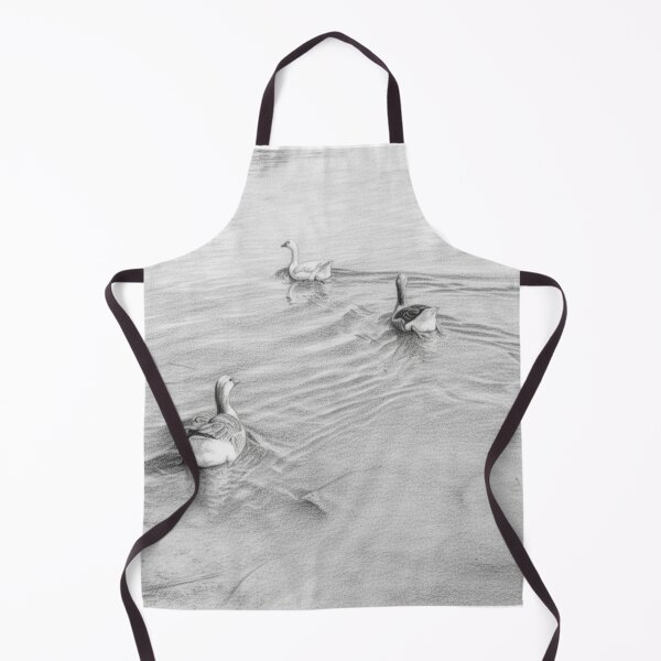 Item preview, Geese on the Lake Pencil Sketch – Parc Paysager Saint-Nazaire designed and sold by KiwiPurple.