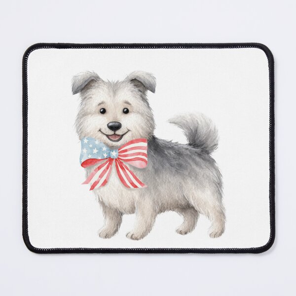 Item preview, Patriotic Dog USA Flag Bow Cute Puppy Gift designed and sold by olenapetol.