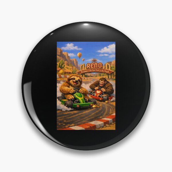Item preview, Reno Kart Racing Squatch And Sloth Funny Nevada Racing designed and sold by b3ida-zl.