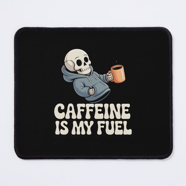 Item preview, Caffeine Is My Fuel Skeleton Coffee Lover Funny Goth Design designed and sold by Raw Tigers.