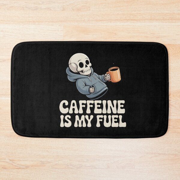 Item preview, Caffeine Is My Fuel Skeleton Coffee Lover Funny Goth Design designed and sold by Raw Tigers.